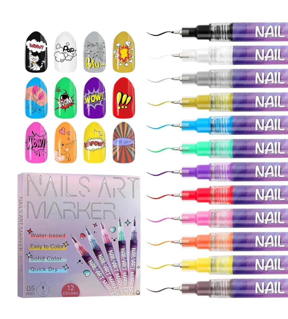 Nail Art Pens | 12 Color Set
