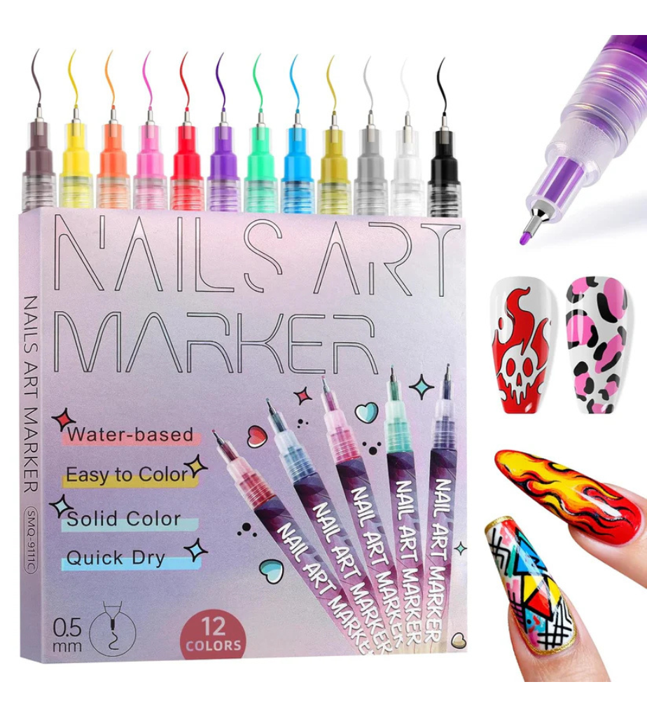Nail Art Pens | 12 Color Set