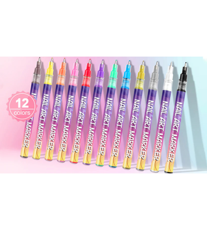 Nail Art Pens | 12 Color Set