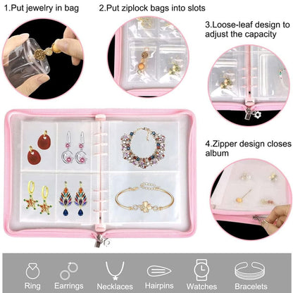Transparent Jewellery Organizer Book With 60 Pocket